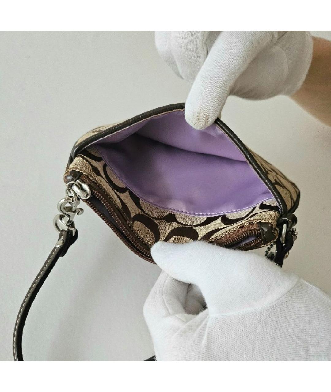 COACH Коричневый кошелек, фото 4