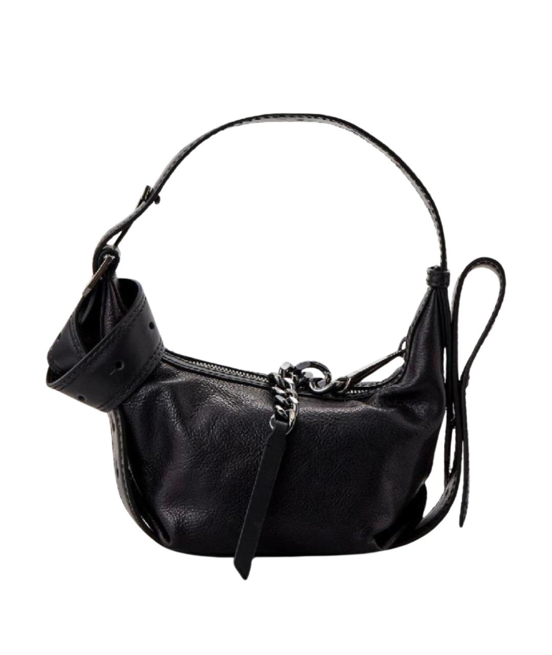 ZADIG & VOLTAIRE Черная кожаная сумка с короткими ручками, фото 1