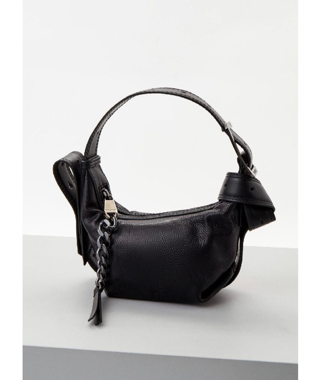 ZADIG & VOLTAIRE Черная кожаная сумка с короткими ручками, фото 2