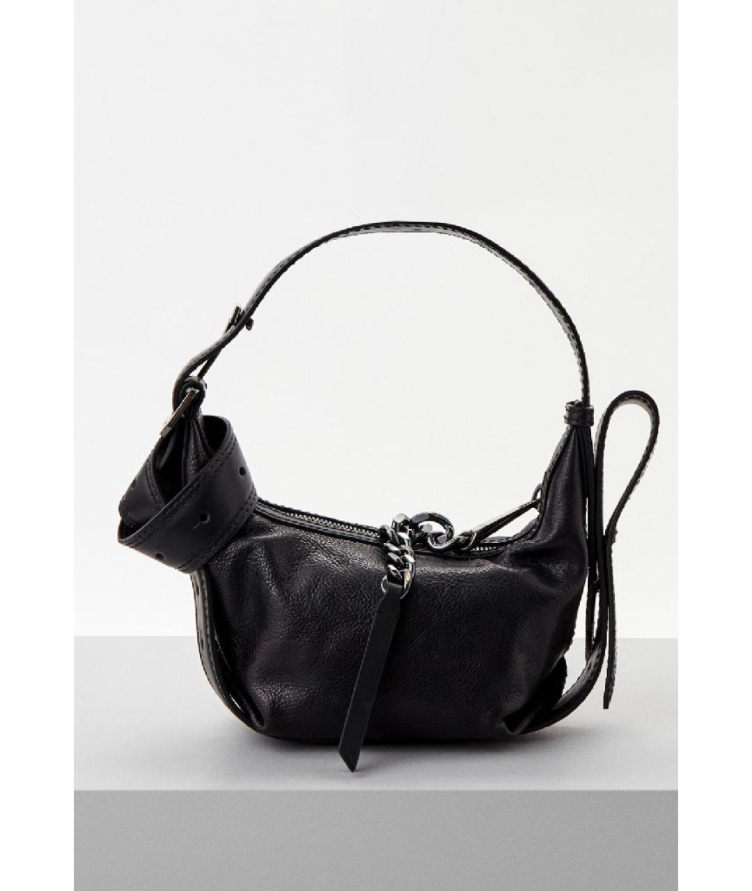 ZADIG & VOLTAIRE Черная кожаная сумка с короткими ручками, фото 7