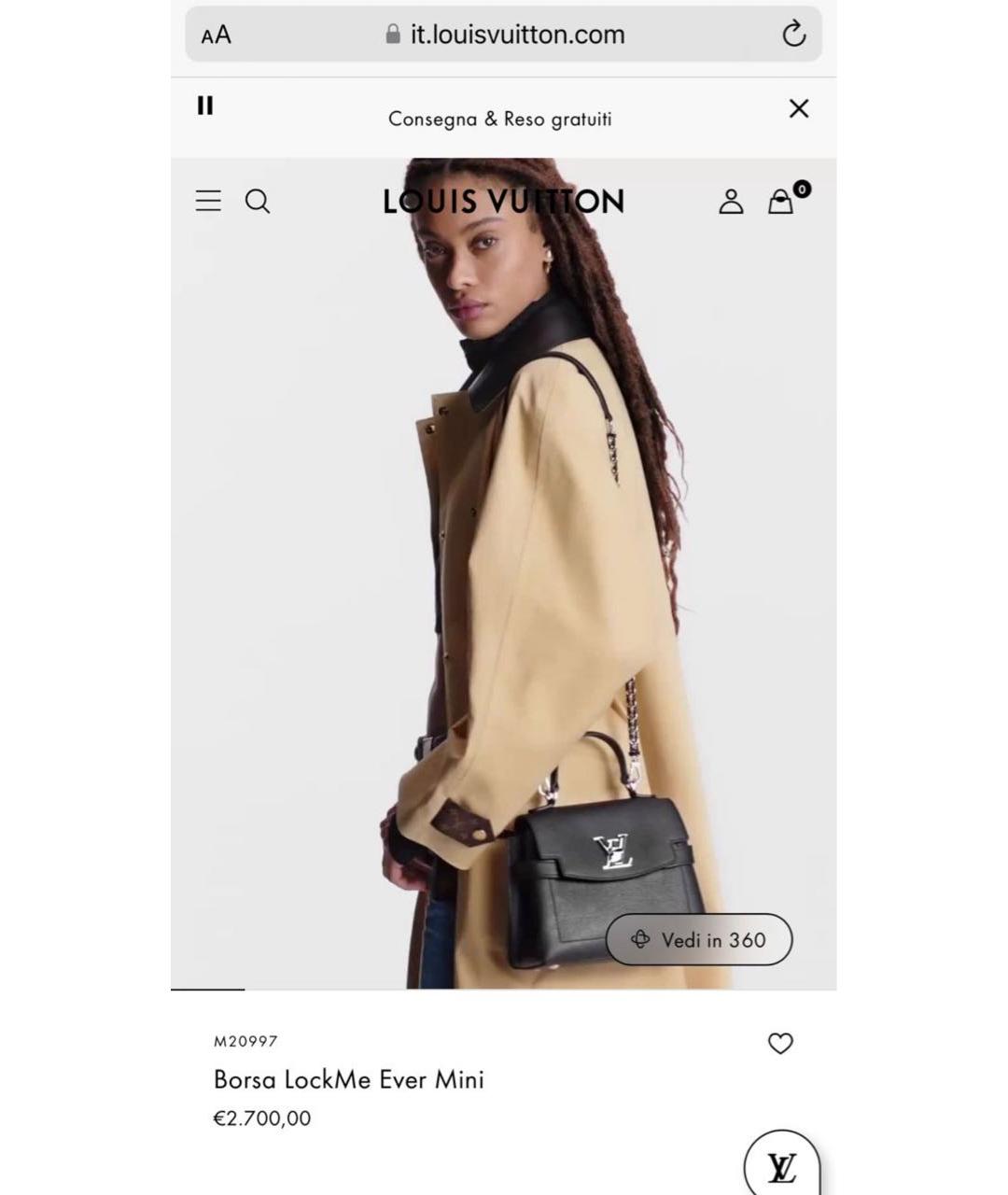 LOUIS VUITTON Черная кожаная сумка с короткими ручками, фото 5