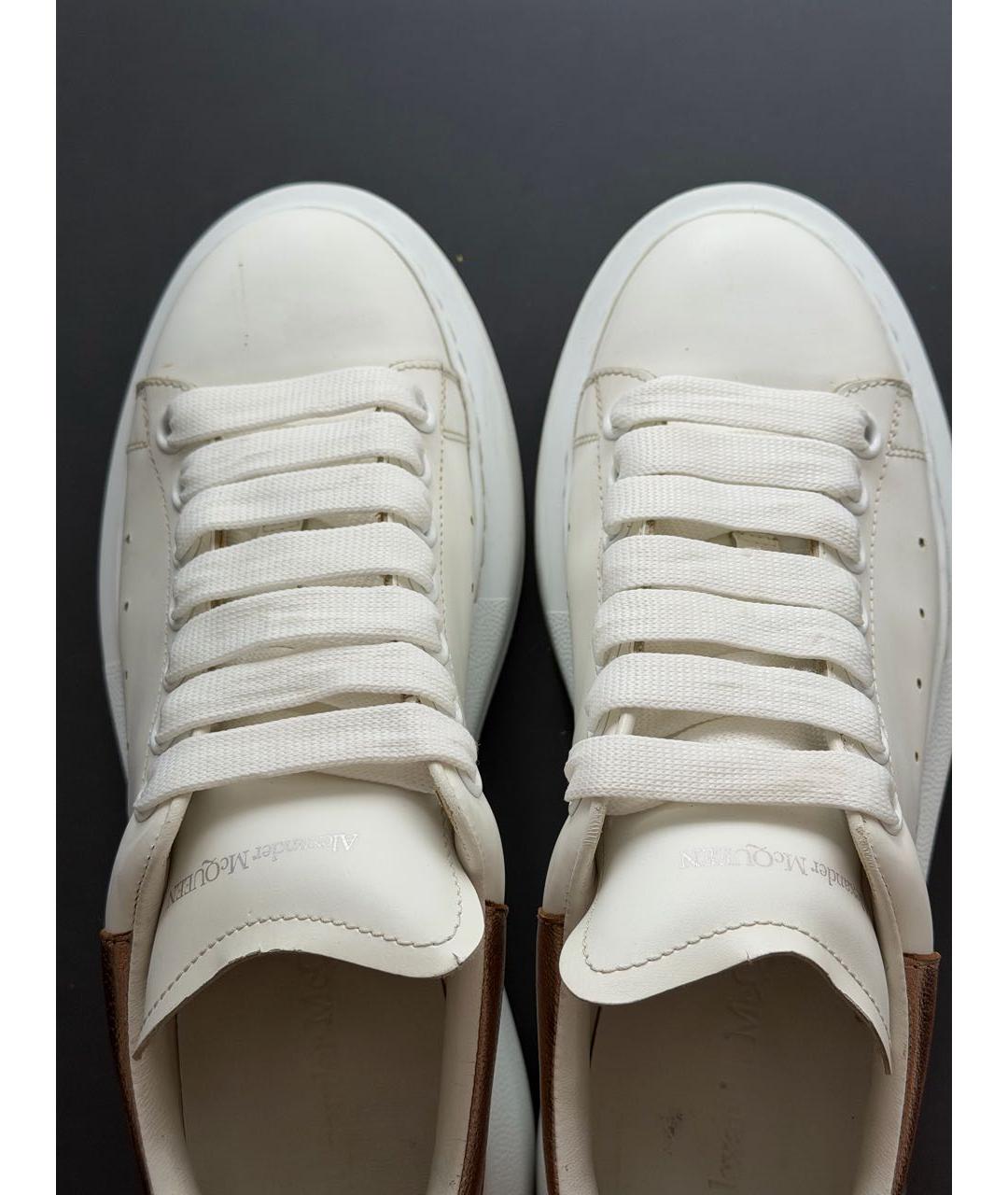 ALEXANDER MCQUEEN Белые кожаные кеды, фото 8