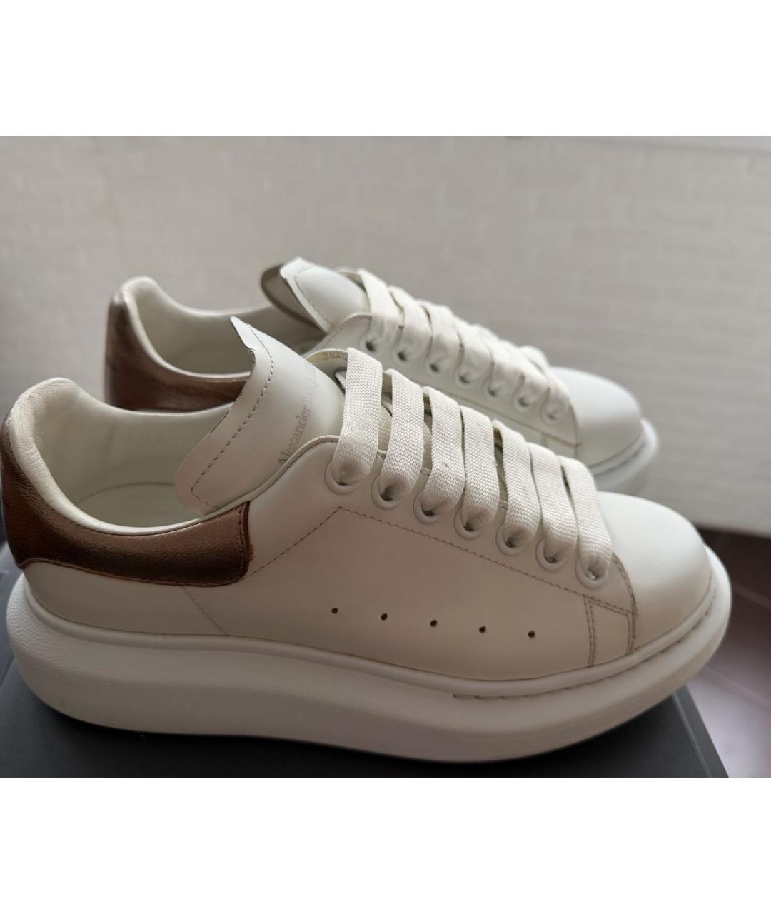 ALEXANDER MCQUEEN Белые кожаные кеды, фото 5