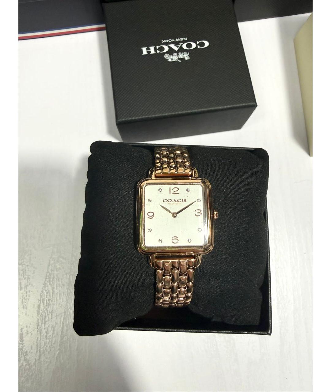 COACH Золотые часы, фото 4
