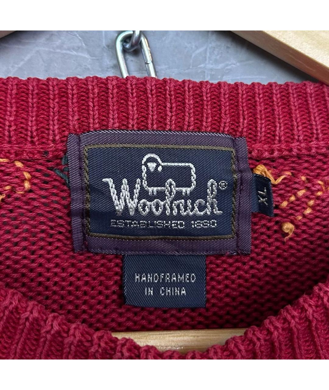 WOOLRICH Бордовый хлопковый джемпер / свитер, фото 6