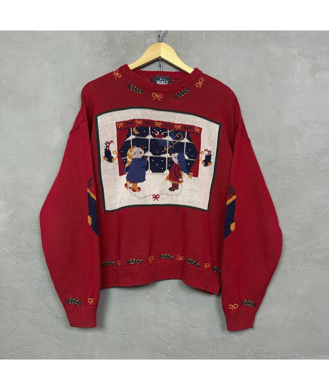 WOOLRICH Бордовый хлопковый джемпер / свитер, фото 8