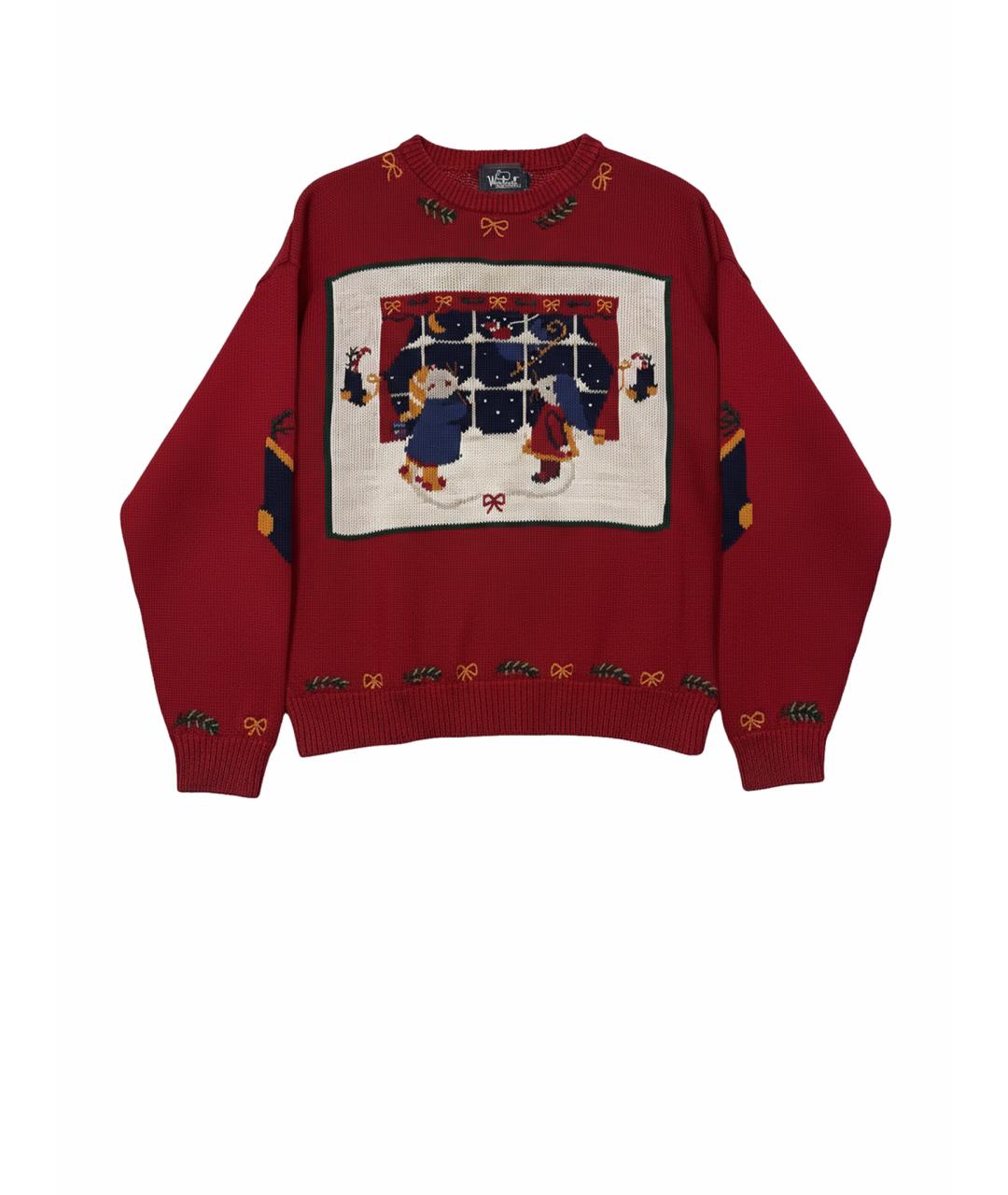 WOOLRICH Бордовый хлопковый джемпер / свитер, фото 1