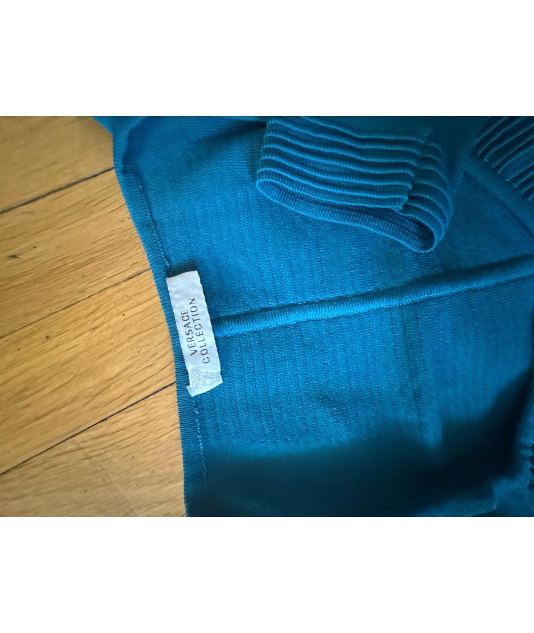 VERSACE COLLECTION Темно-синее вечернее платье, фото 3