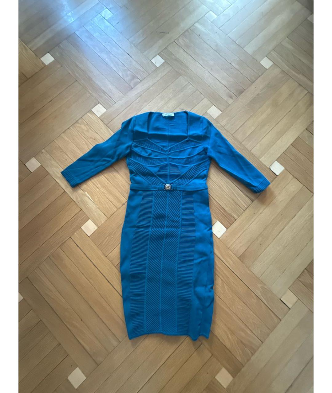 VERSACE COLLECTION Темно-синее вечернее платье, фото 6