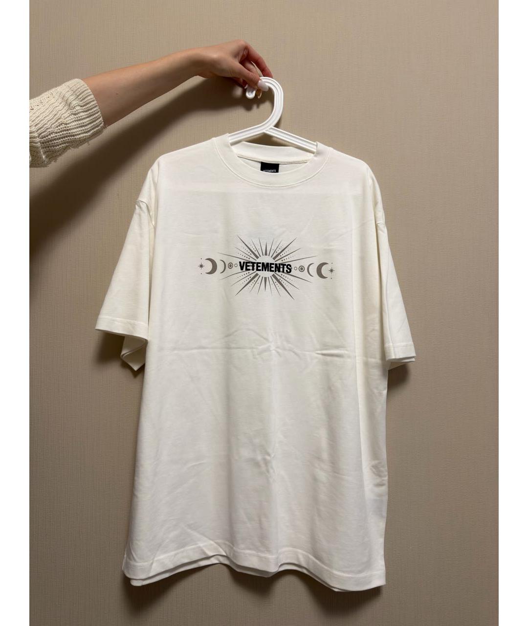 VETEMENTS Белая хлопковая футболка, фото 3