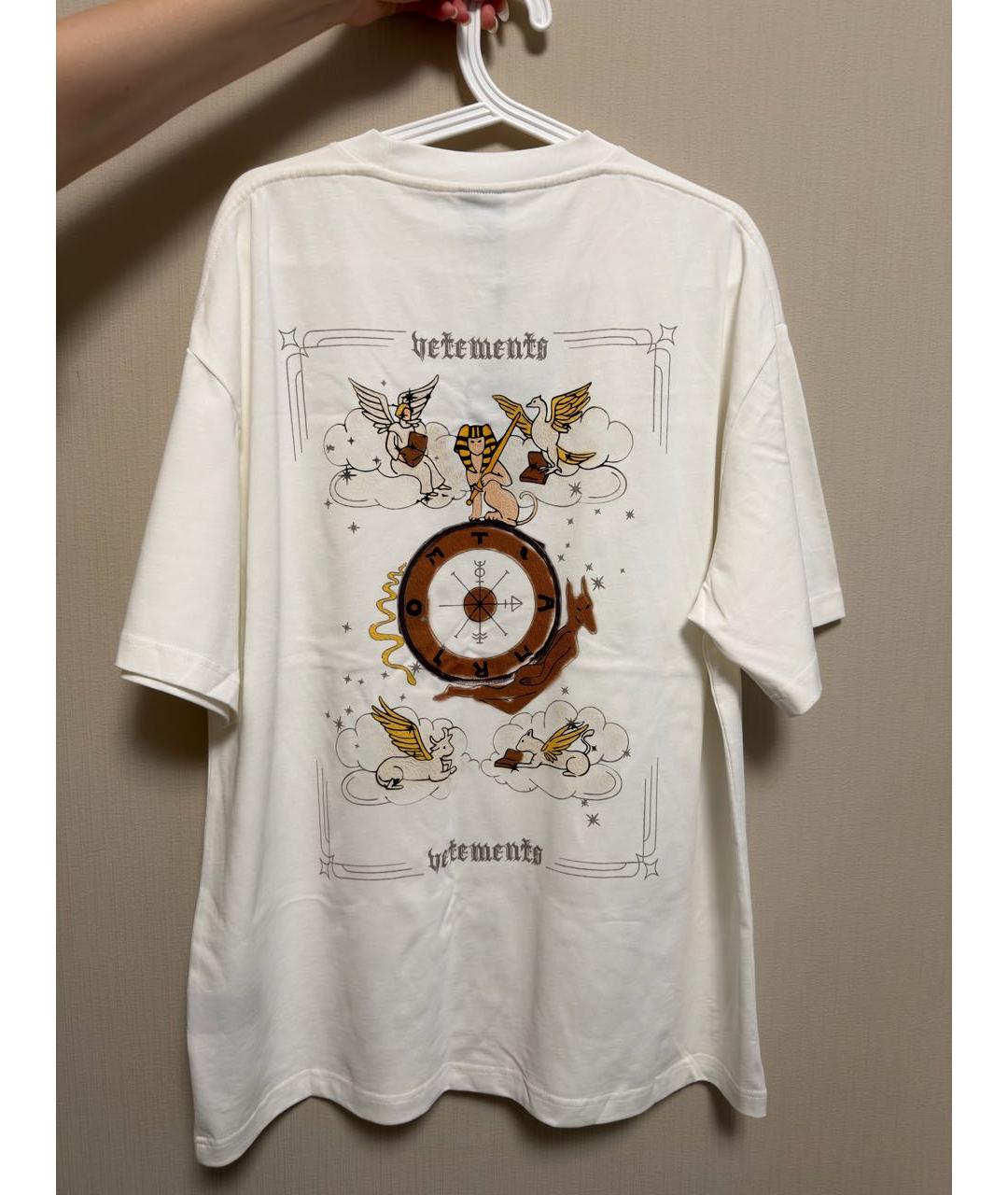 VETEMENTS Белая хлопковая футболка, фото 2