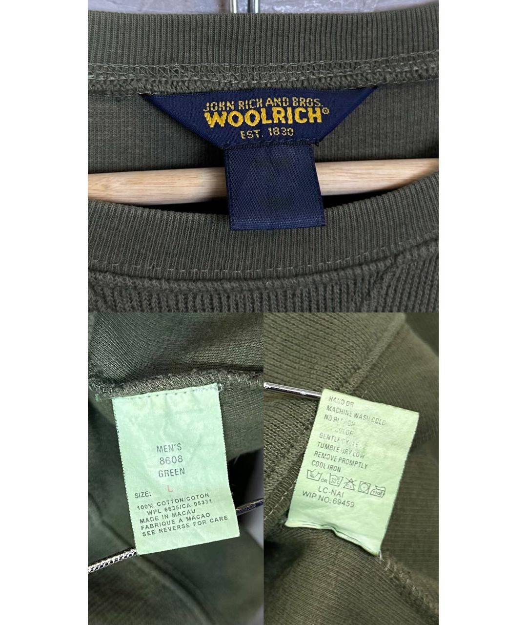 WOOLRICH Хаки хлопковый джемпер / свитер, фото 4