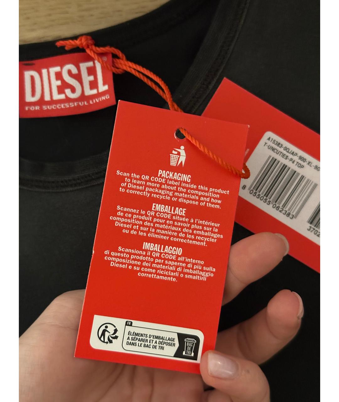 DIESEL Мульти хлопко-эластановая футболка, фото 4