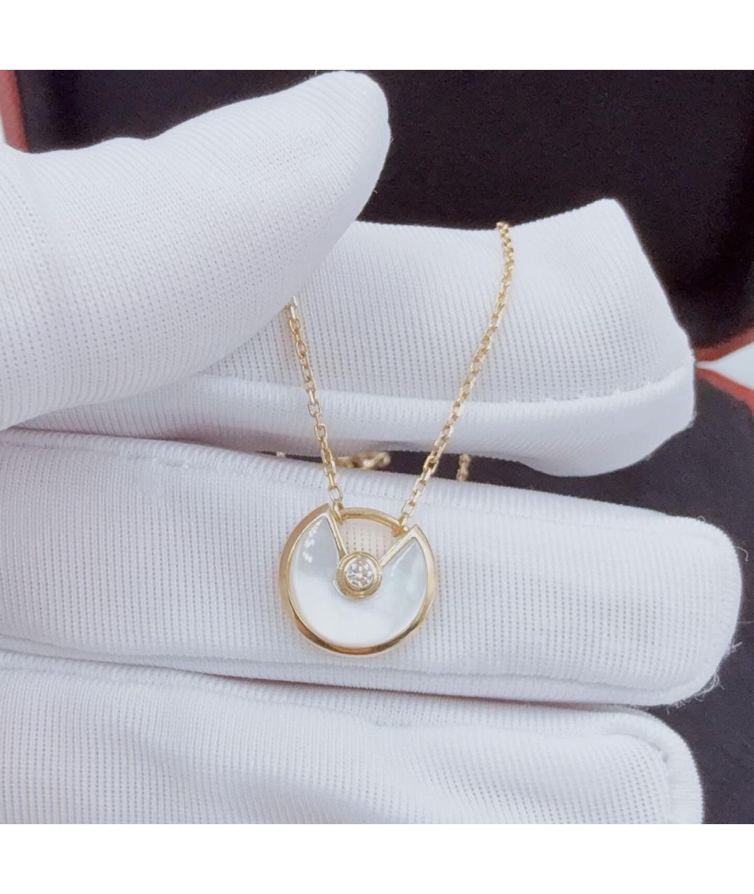 CARTIER Белое колье из желтого золота, фото 4