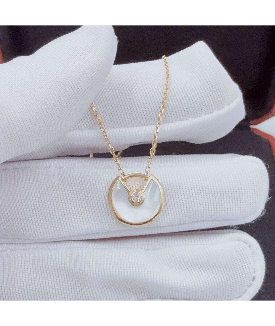 CARTIER Белое колье из желтого золота, фото 5