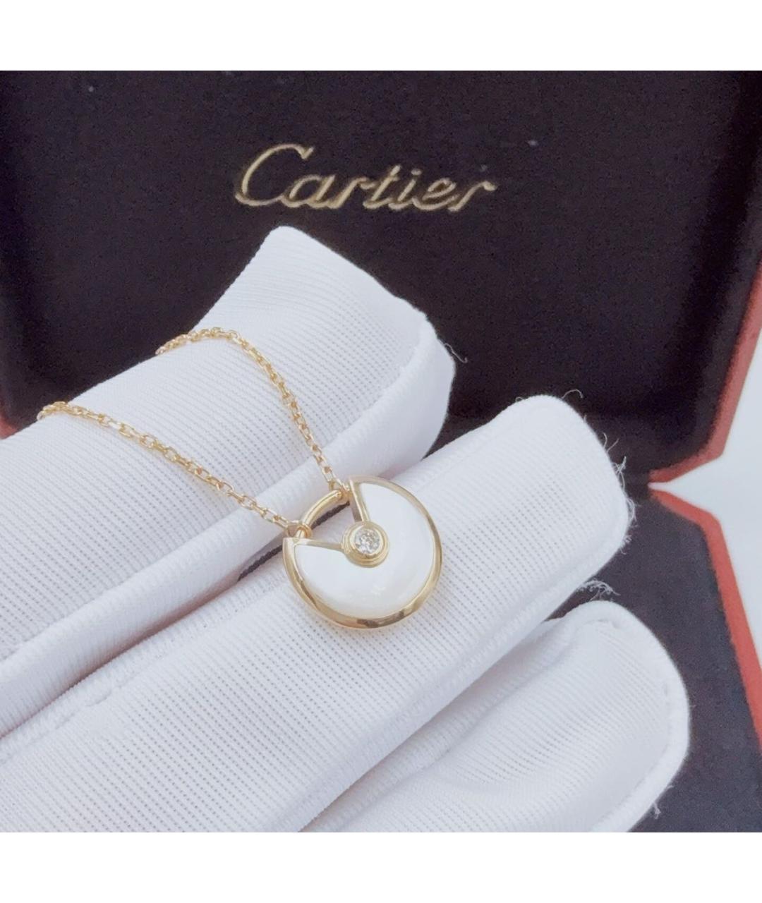 CARTIER Белое колье из желтого золота, фото 2