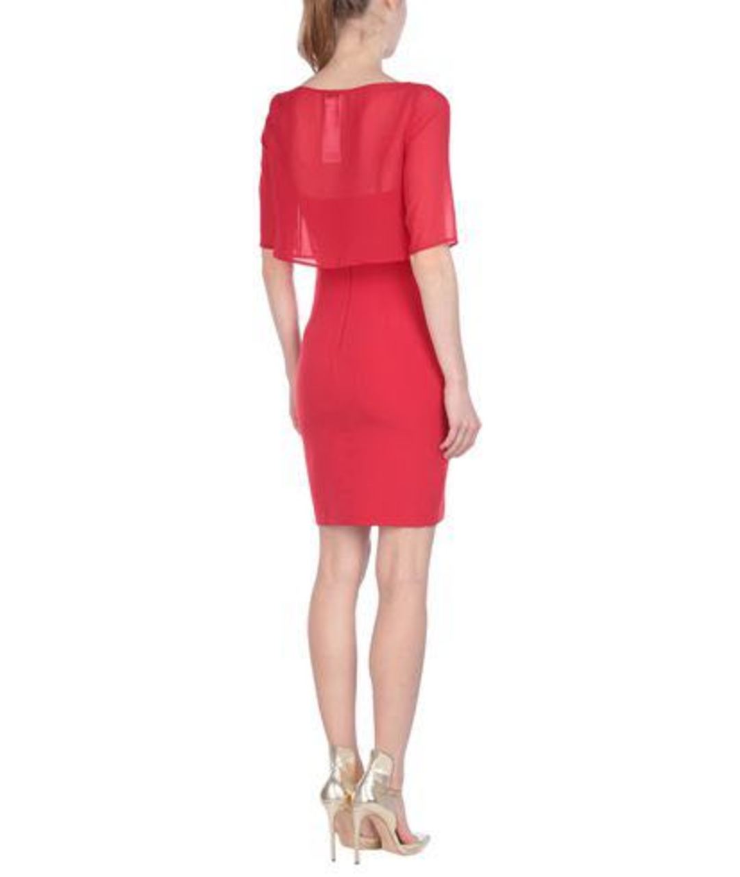 LIU JO Красное полиэстеровое коктейльное платье, фото 3