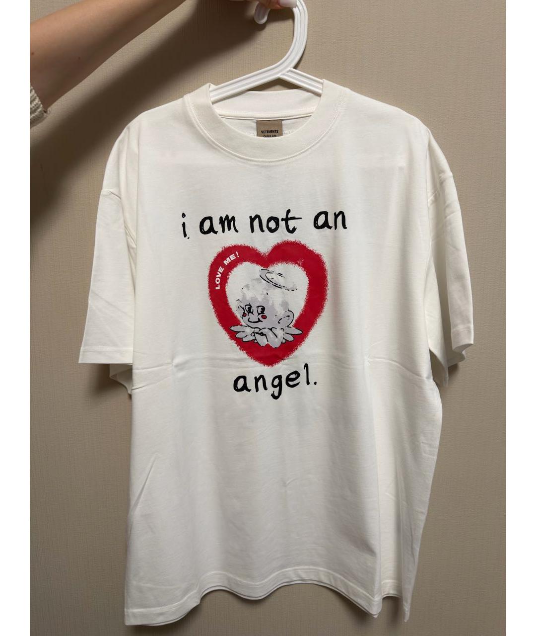 VETEMENTS Белая хлопковая футболка, фото 3