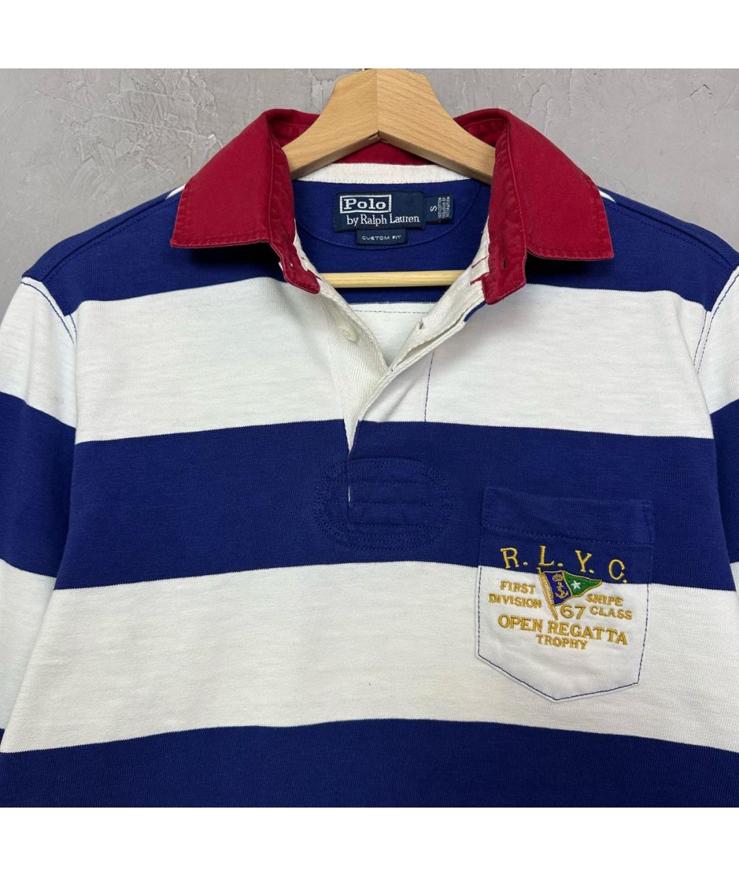 POLO RALPH LAUREN Мульти хлопковое поло с длинным рукавом, фото 3