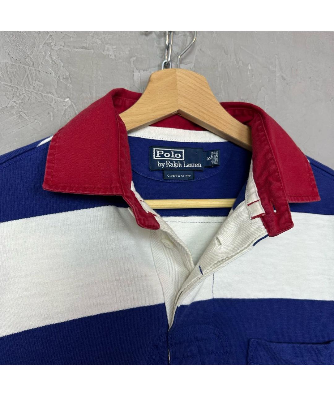 POLO RALPH LAUREN Мульти хлопковое поло с длинным рукавом, фото 6