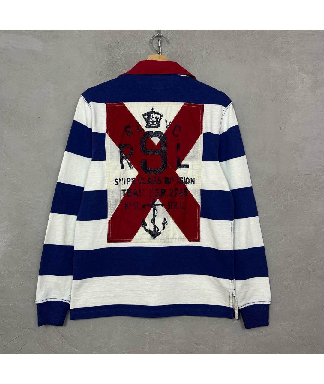 POLO RALPH LAUREN Мульти хлопковое поло с длинным рукавом, фото 2