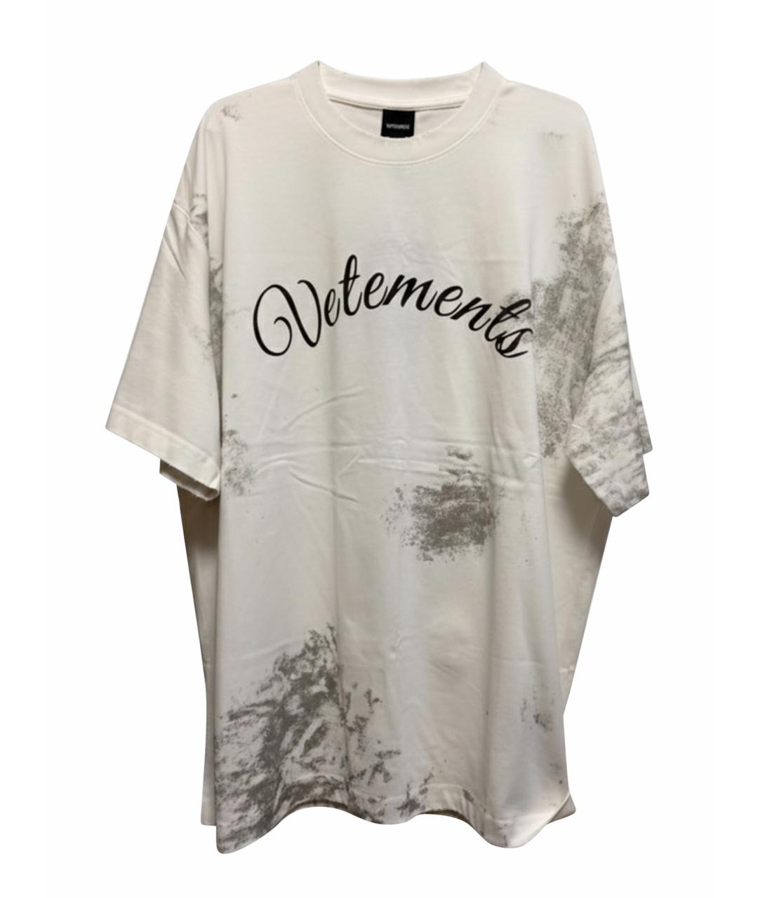 VETEMENTS Белая хлопковая футболка, фото 1