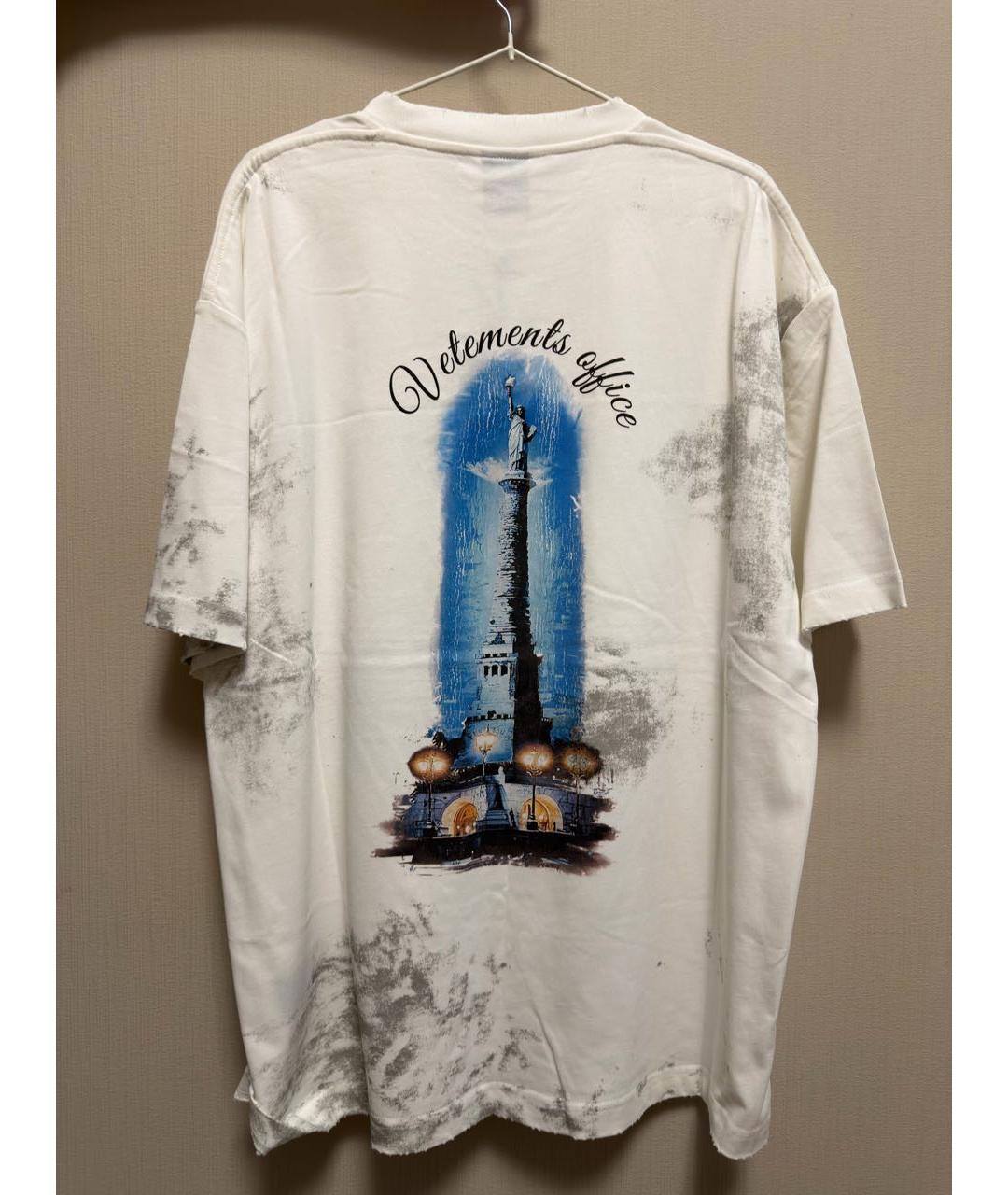 VETEMENTS Белая хлопковая футболка, фото 2