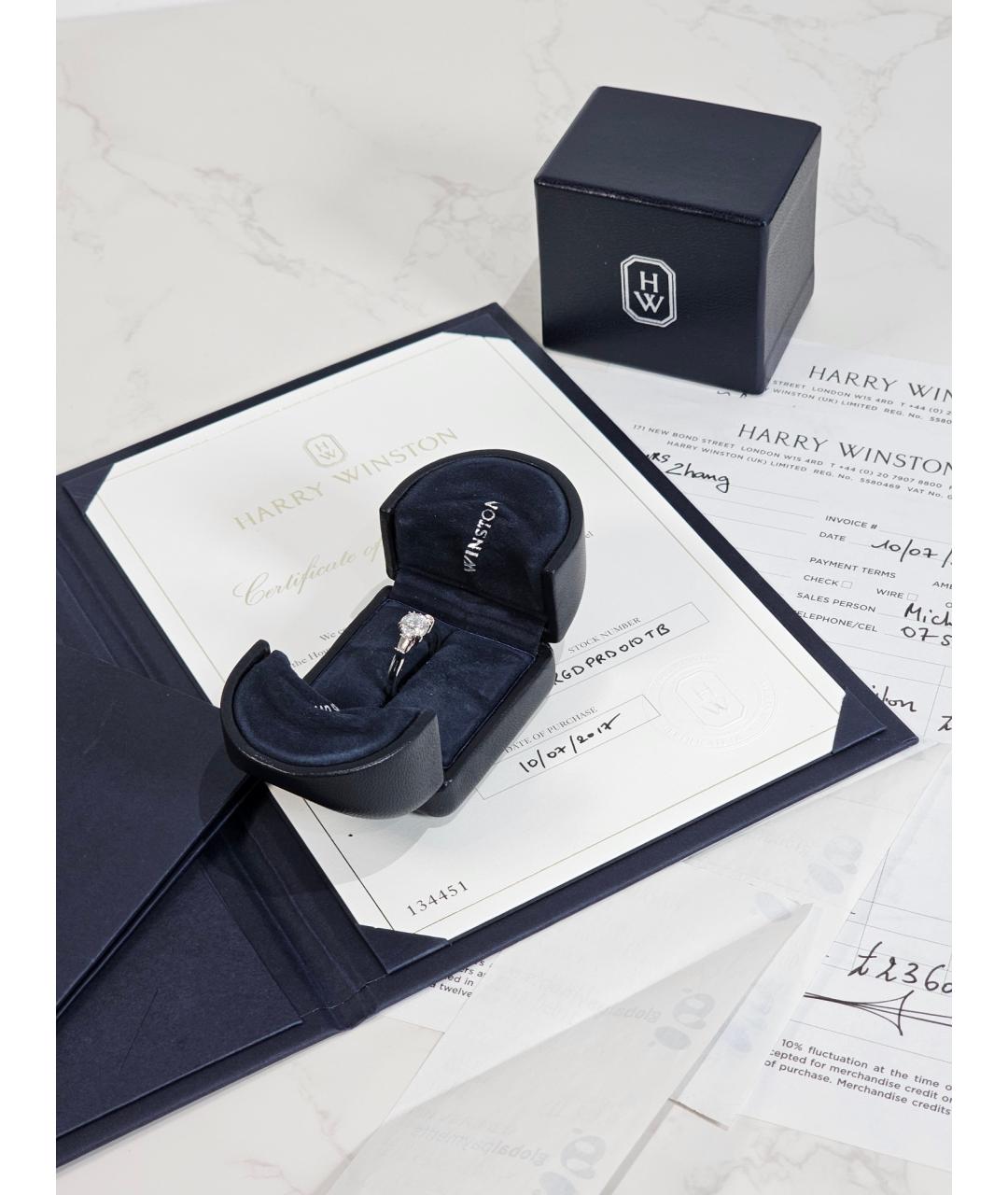 Harry Winston Серебряное платиновое кольцо, фото 2