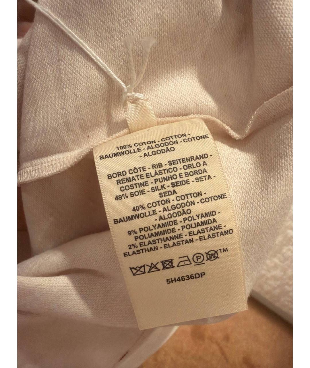 HERMES Бежевая хлопковая футболка, фото 6