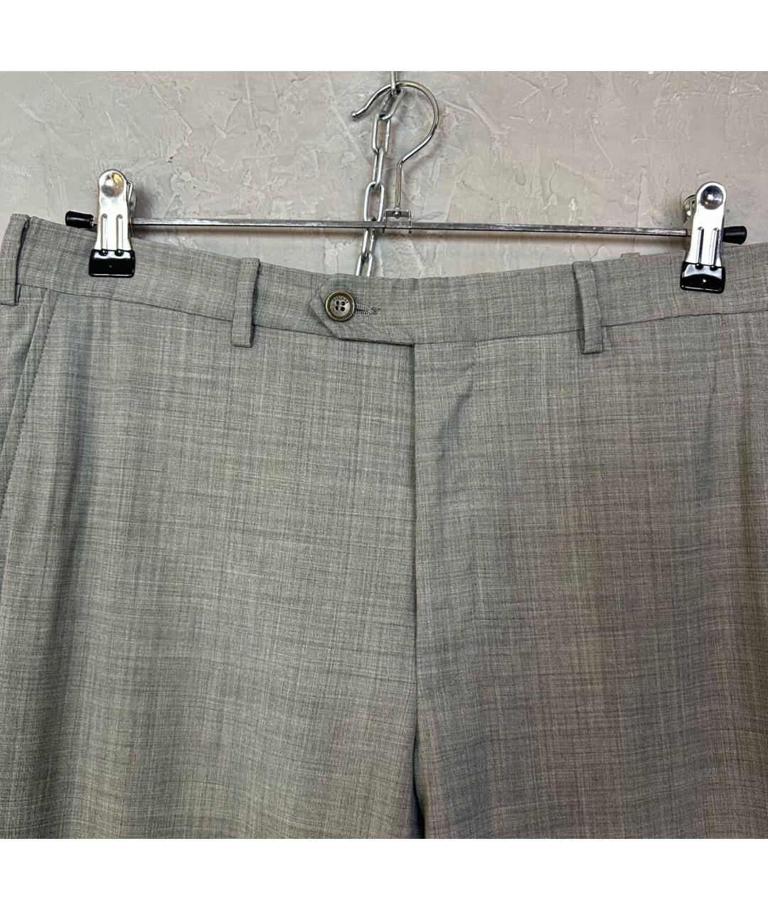 MOSCHINO Серые шерстяные классические брюки, фото 4