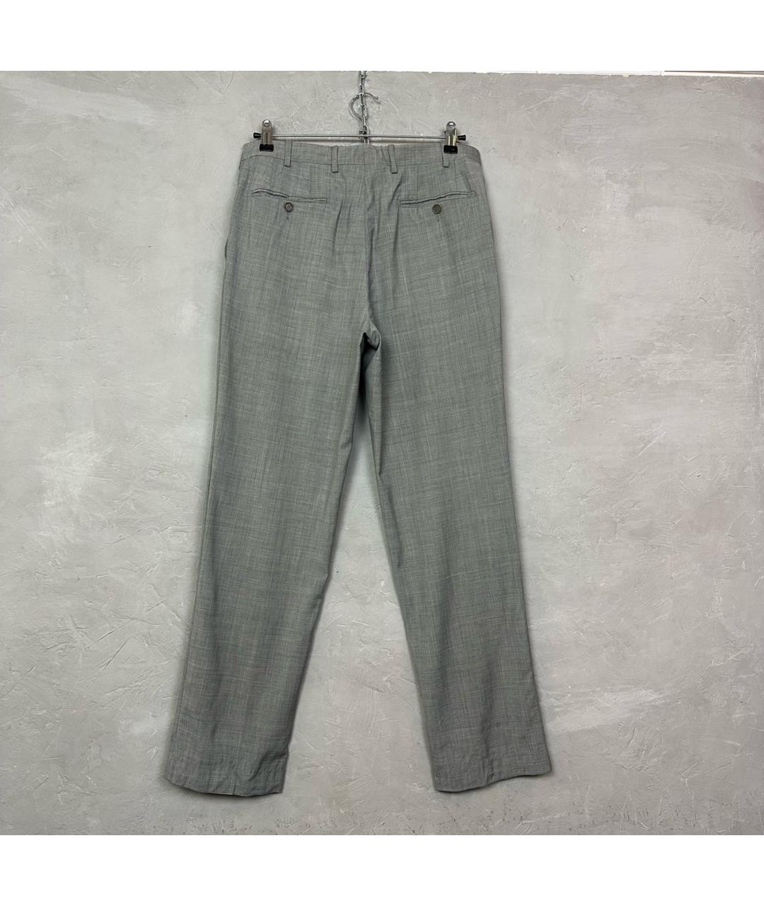 MOSCHINO Серые шерстяные классические брюки, фото 2