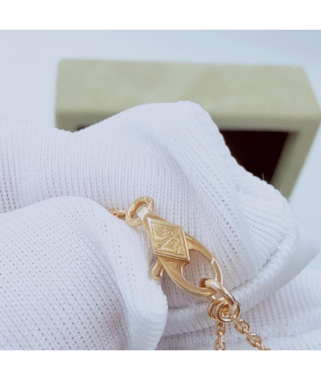 VAN CLEEF & ARPELS Белое колье из желтого золота, фото 5