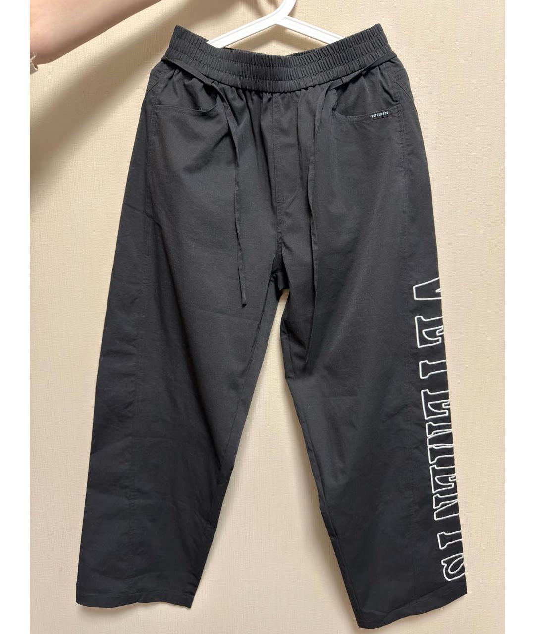 VETEMENTS Черные полиэстеровые повседневные брюки, фото 6