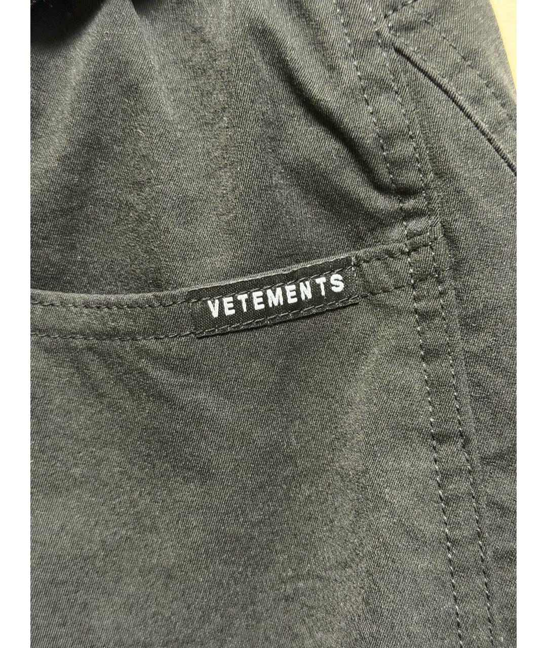 VETEMENTS Черные полиэстеровые повседневные брюки, фото 3
