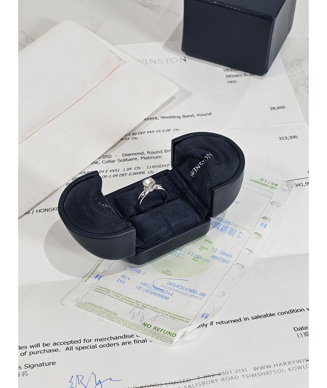 Harry Winston Серебряное платиновое кольцо, фото 2