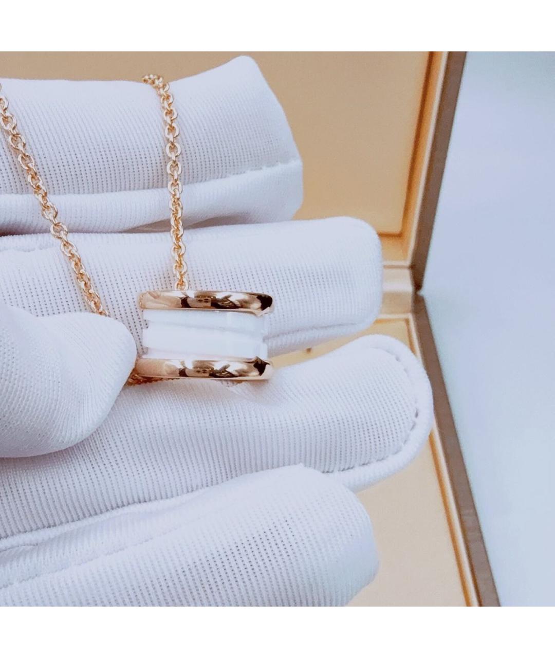 BVLGARI Белое колье из розового золота, фото 5