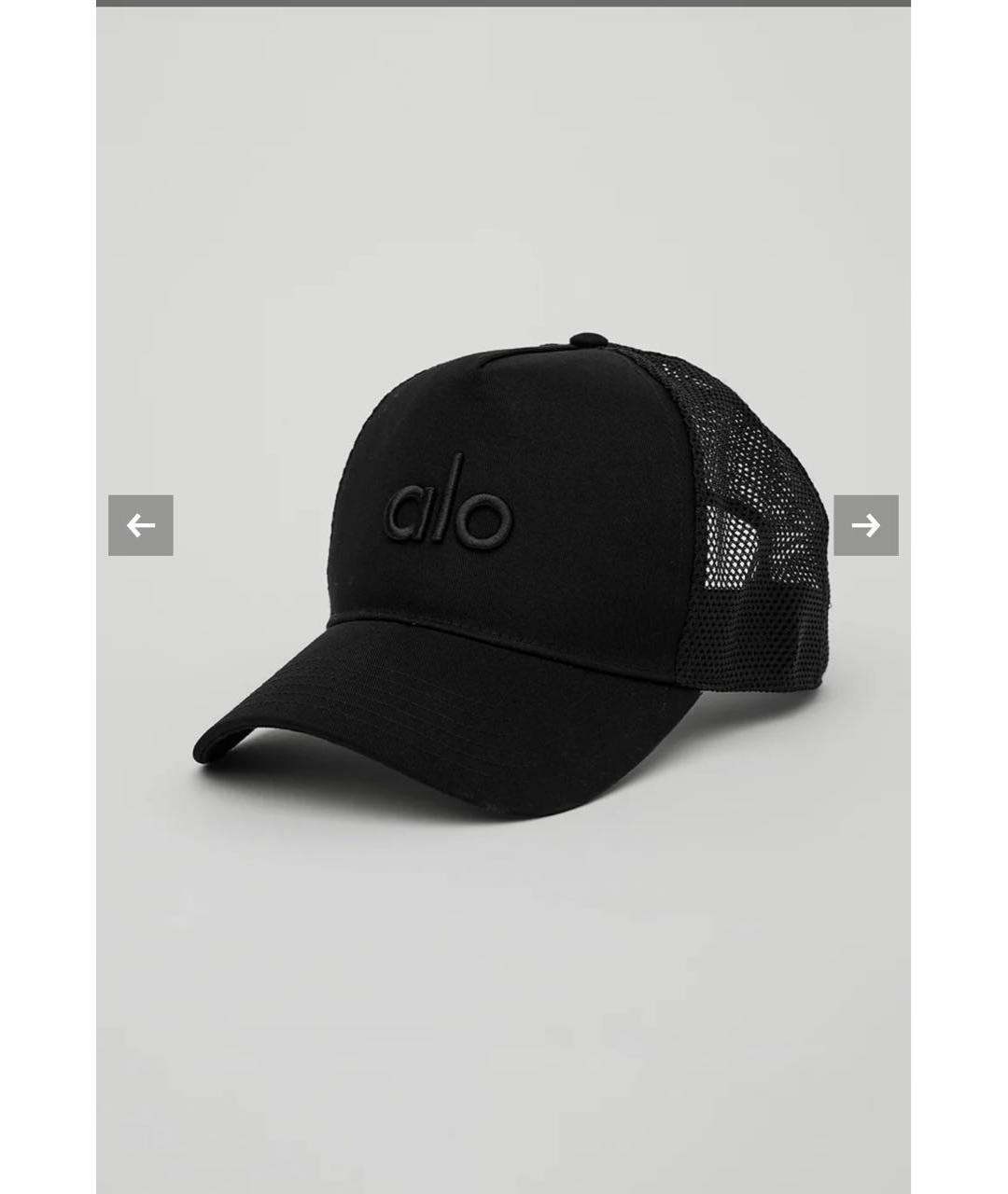 ALO YOGA Черная хлопковая кепка, фото 9