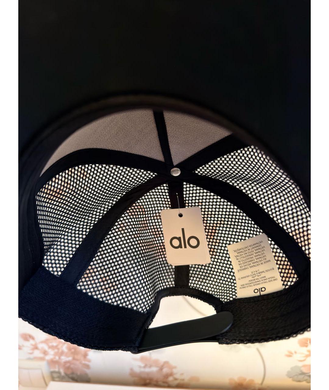 ALO YOGA Черная хлопковая кепка, фото 4