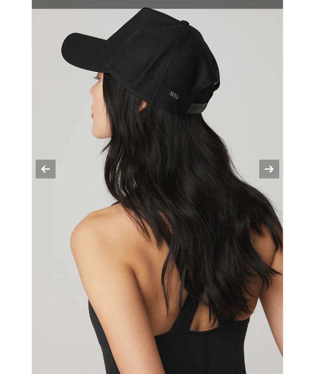 ALO YOGA Черная хлопковая кепка, фото 7