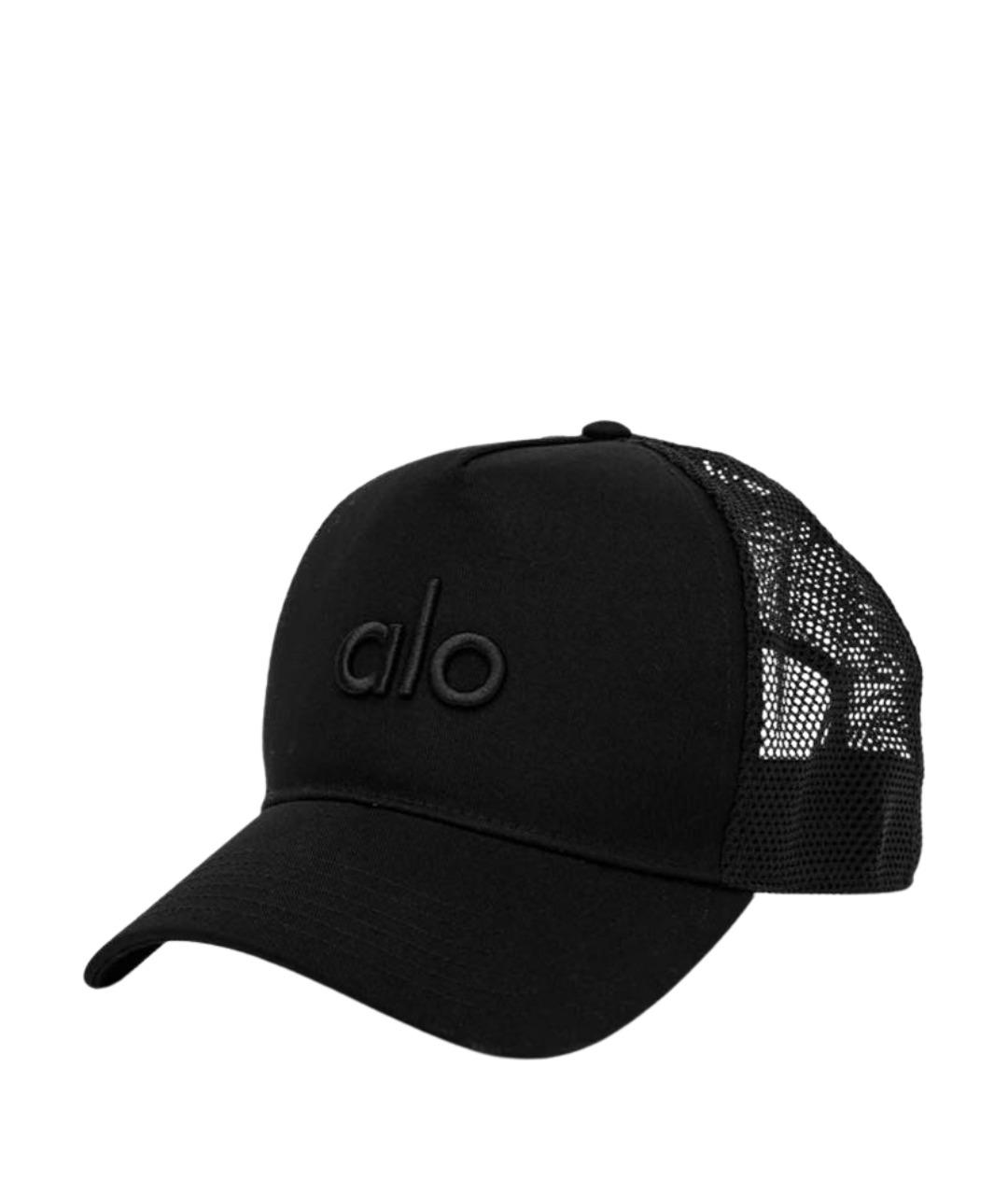 ALO YOGA Черная хлопковая кепка, фото 1