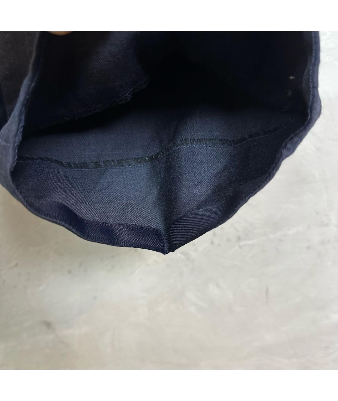 ERMENEGILDO ZEGNA XXX Темно-синие шерстяные классические брюки, фото 6