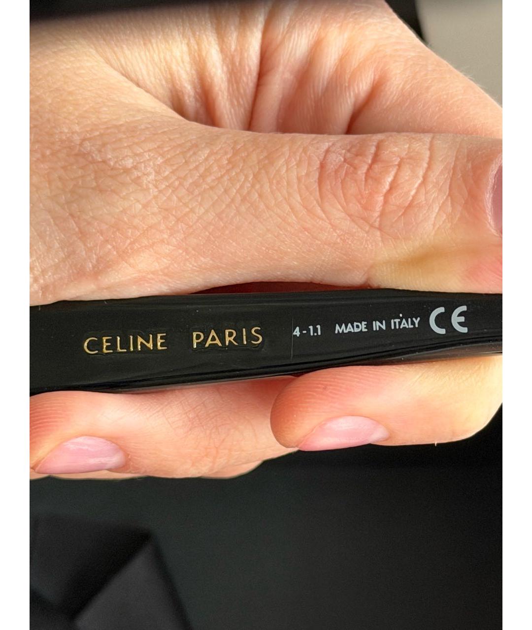 CELINE Черные пластиковые солнцезащитные очки, фото 6