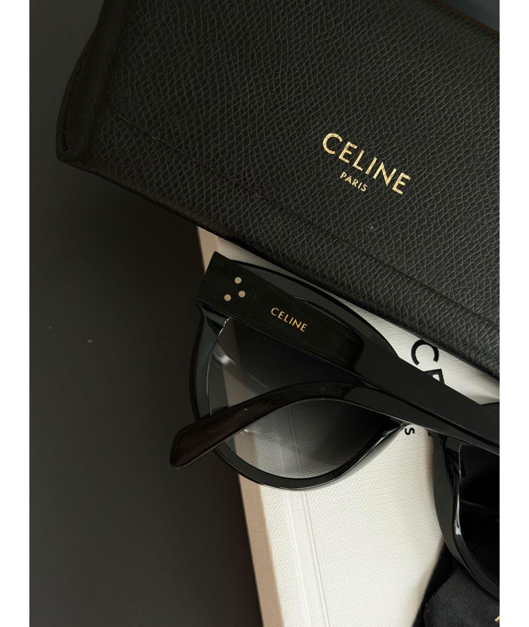 CELINE Черные пластиковые солнцезащитные очки, фото 3