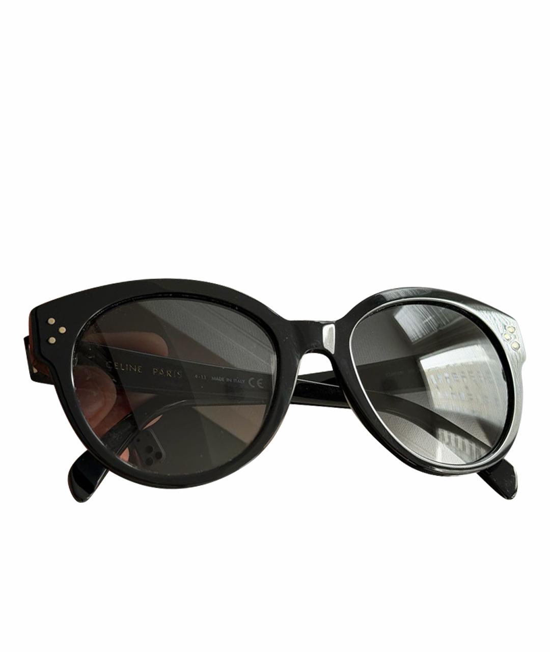 CELINE Черные пластиковые солнцезащитные очки, фото 1