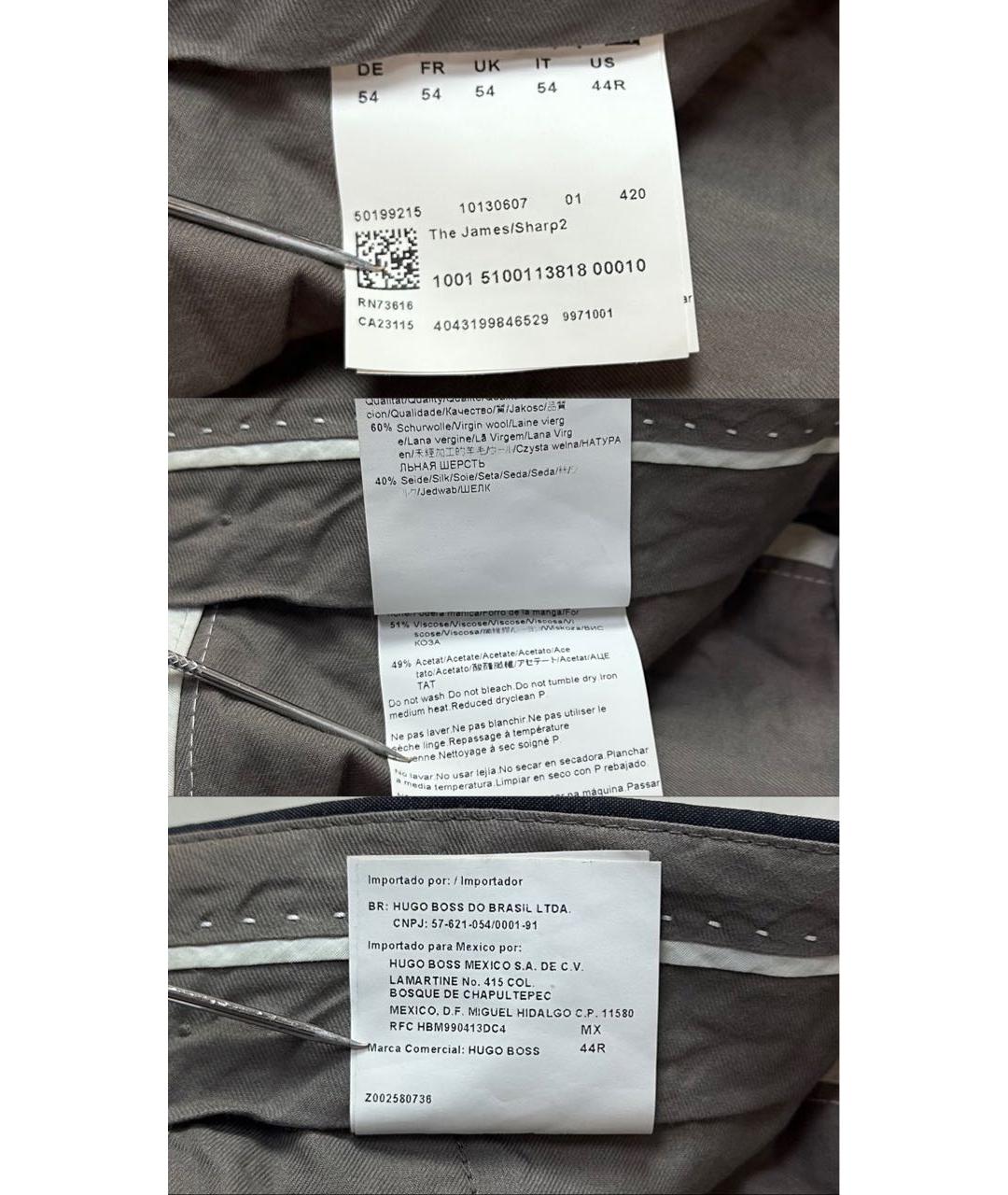 HUGO BOSS Антрацитовые классические брюки, фото 8