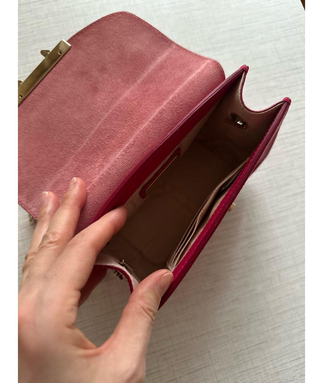 FURLA Фуксия кожаная сумка через плечо, фото 4