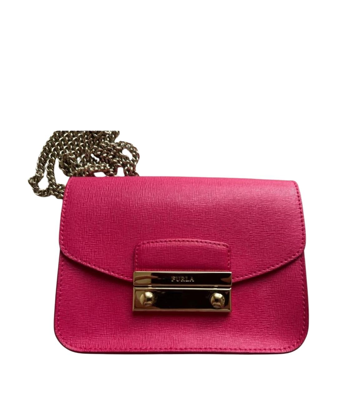 FURLA Фуксия кожаная сумка через плечо, фото 1