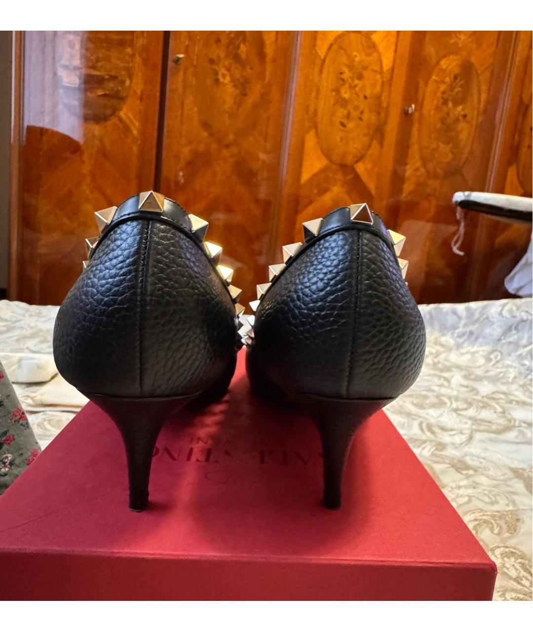 VALENTINO Черные кожаные туфли, фото 4