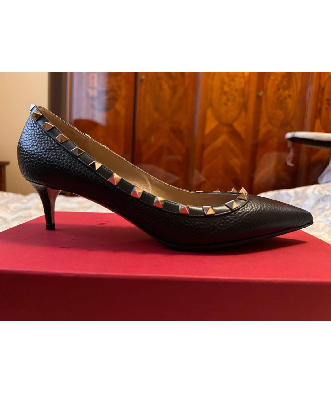 VALENTINO Черные кожаные туфли, фото 5