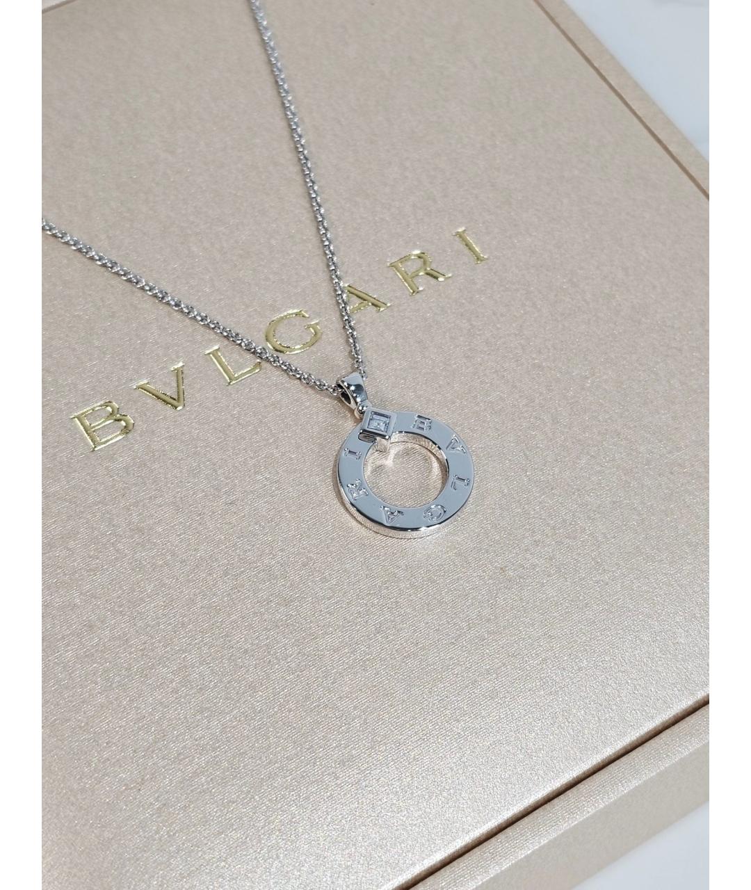 BVLGARI Серебряное колье из белого золота, фото 3
